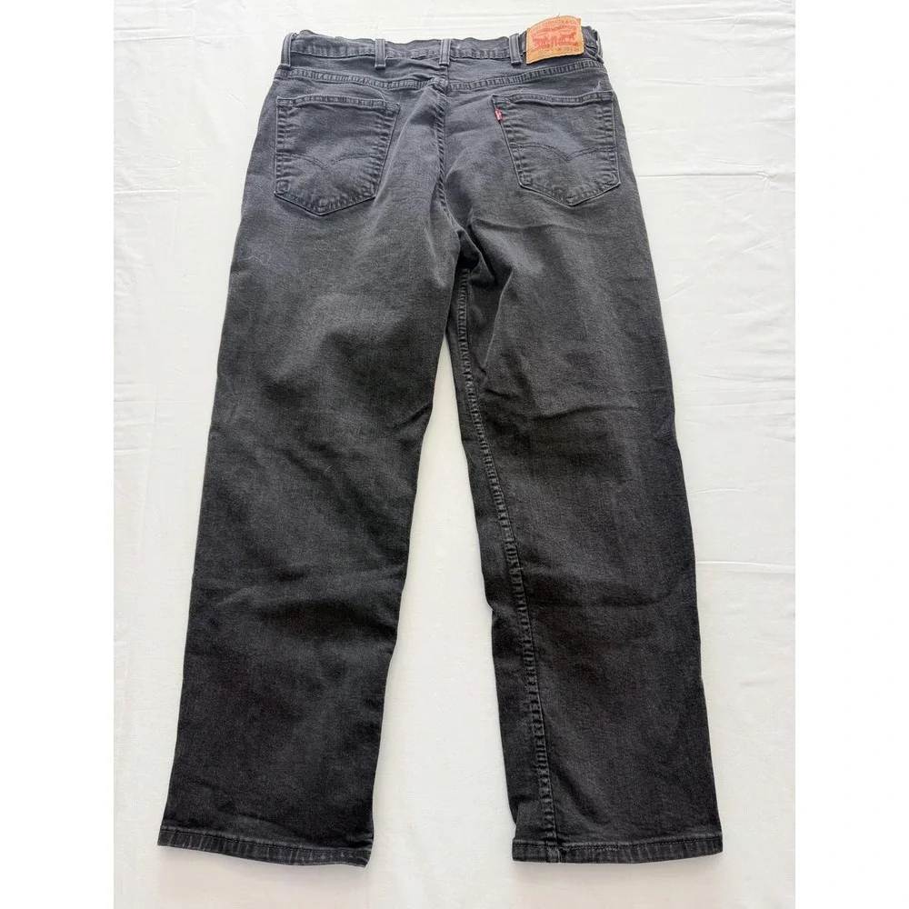 Levi's 550 Jeans Mens 38x29 Gray Dark Wash Relaxed Tapered Denim Pants Casual